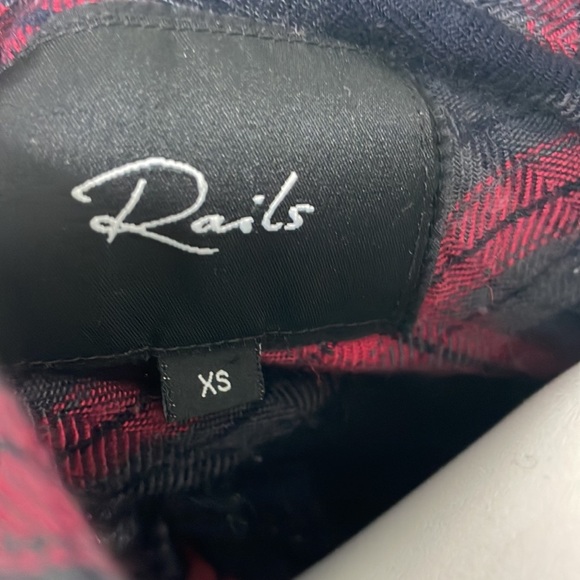 Rails Hunter, Navy Iron, & Currant Plaid Long-Sleeve Button Front Shirt - Picture 5 of 8